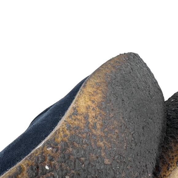 Clarks Wallabee Boots Men’s US 7.5 Navy Blue Suede Denim Trim Chukka Lace Shoes - Picture 9 of 9